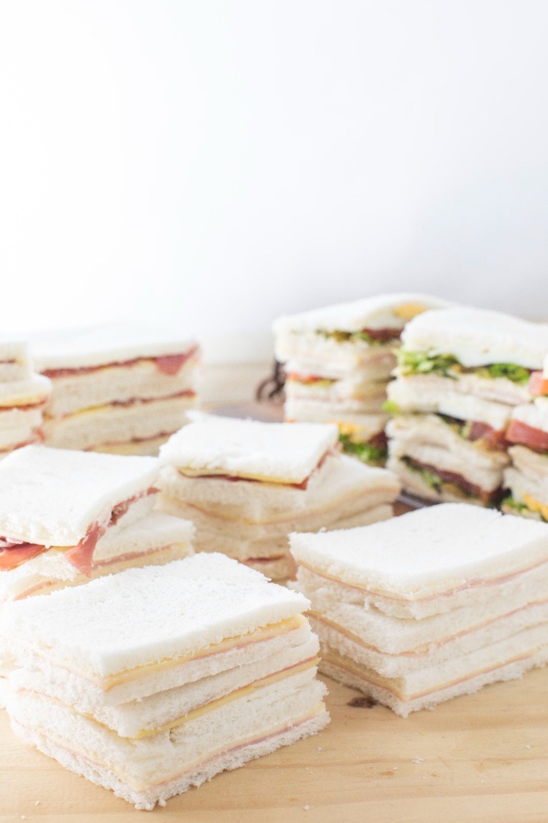 Variedad de sándwiches de lunch